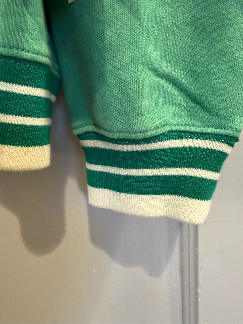 MOTHER The BIG Sport Sweatshirt-Mother Fifteen 15 Green Embroidered Size M NWT - Picture 8 of 10